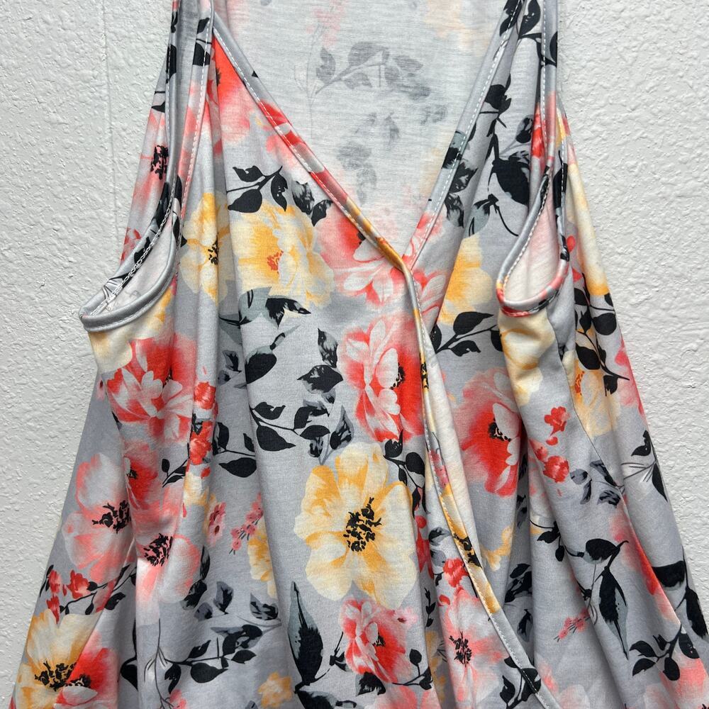 Womens Babydoll Top XL Floral Beach Gardencore Cottagecore Festival Colorful - Picture 4 of 13